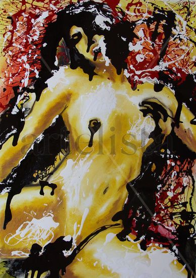 Eros Oil Paper Nude Paintings