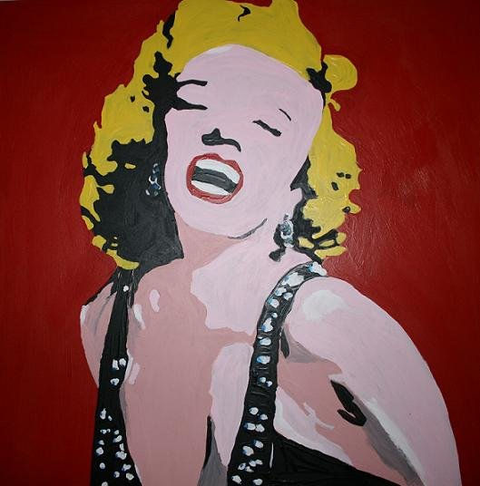 Marilyn POP Oil Canvas Portrait