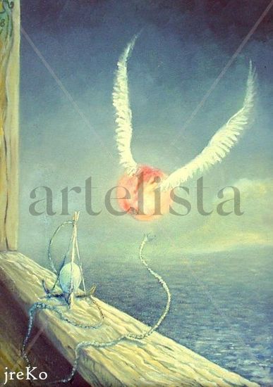 amo,r eres como el alba que sin amarras el vuelo alza Oil Canvas Landscaping