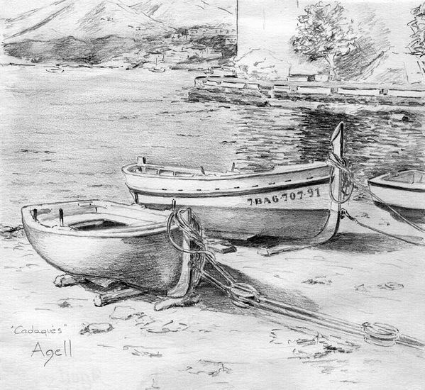 Barcas de Cadaqués Pencil