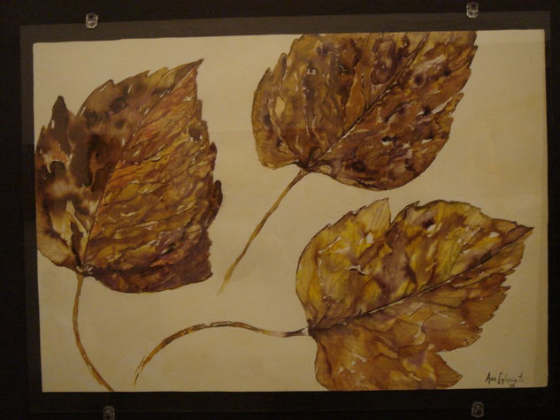 otoño Ink Canvas Floral Painting