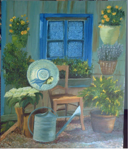 Ventana floreada