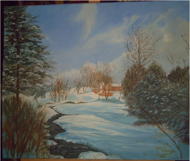 paisaje nevado Oil Canvas Landscaping