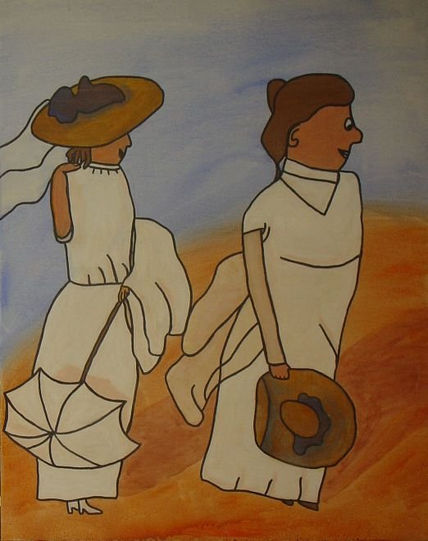 Mujeres en la playa...