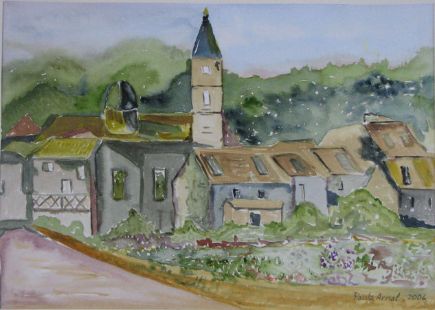 Iglesia Rural Watercolour Paper Landscaping