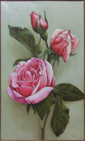 Rosas Oil Canvas Floral Painting