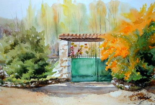 Puerta de Palomera Watercolour Paper Landscaping