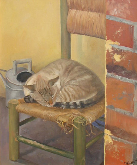 Tito durmiendo Oil Canvas Animals