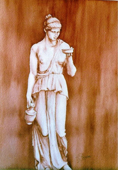 ESTATUA MONOCOLOR Watercolour Paper Figure Painting