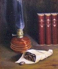 CASTAÑAS Y QUINQUE Oil Canvas Still Life Paintings