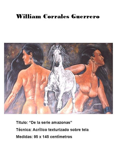 de la serie amazonas Acrílico Tela Desnudos