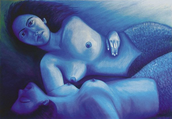 Luz de luna Oil Canvas Nude Paintings