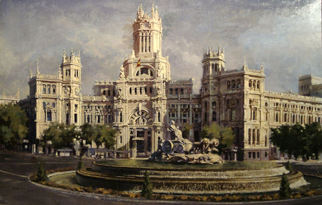 Correos (Madrid) Oil Panel Landscaping