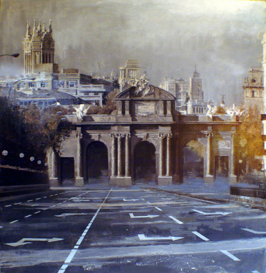 Puerta De Alcalá Gouache Panel Landscaping