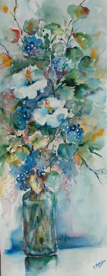 Flores. Acuarela. Watercolour Paper Floral Painting