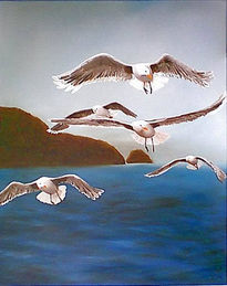 Vuelo de gaviotas