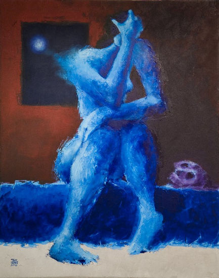 La eterna pregunta Acrylic Canvas Figure Painting