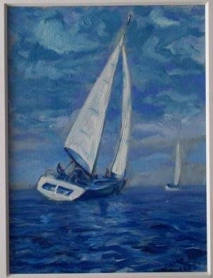 Velero Oil Panel Marine Painting