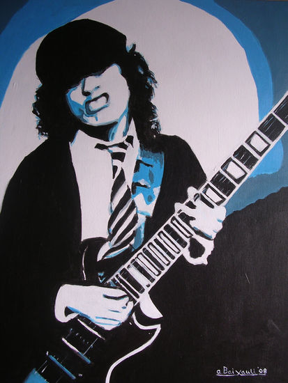 Angus young Oil Canvas Others