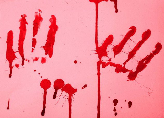 Bloody hands Watercolour Paper Others