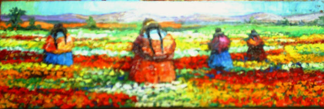 paisaje de flores Oil Canvas Landscaping