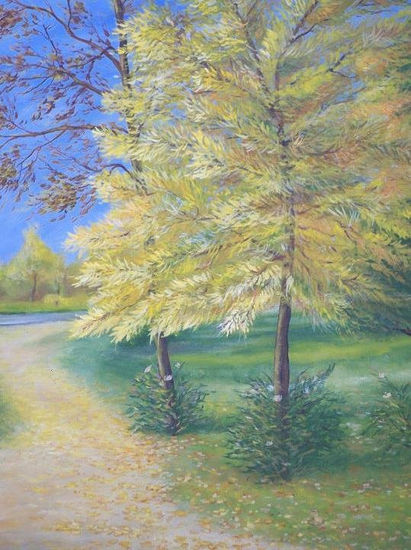 UN SOLEADO DIA DE OTOÑO...  OLEO DE 60X50 