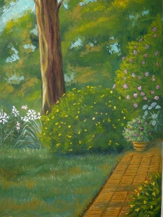 MI JARDIN .... ES UN OLEO DE 70X50 