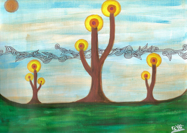 Paisaje indefinido Acrylic Card Landscaping