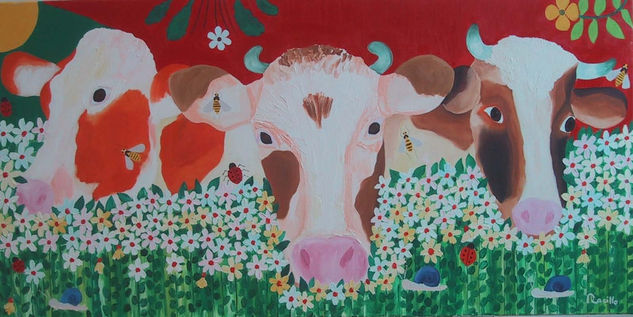 Vacas Oil Canvas Animals