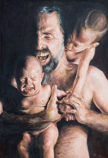 Paternidad #5 Oil Canvas Portrait