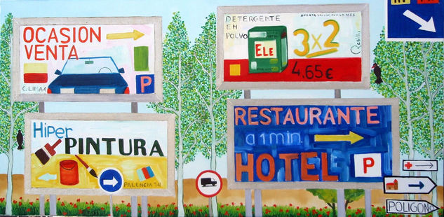 Anuncios en carretera Oil Canvas Landscaping