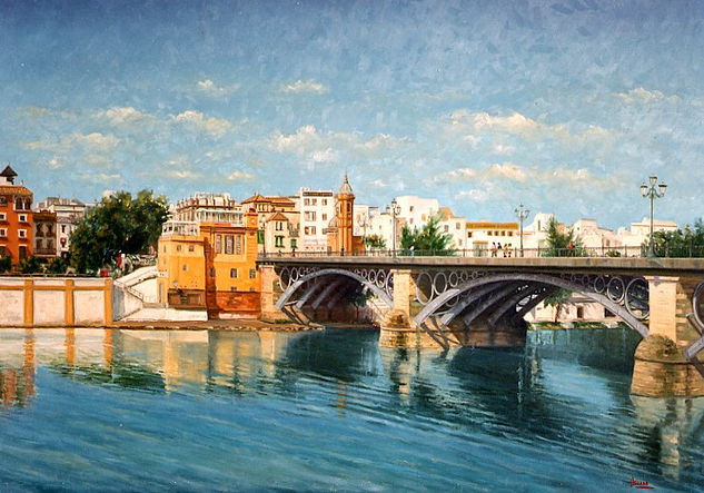 Puente de Triana Oil Canvas Landscaping