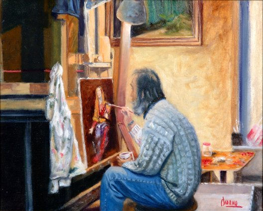 El Pintor Bruno Oil Canvas Figure Painting