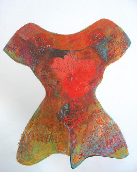 vestido rojo Mixed media Paper Others