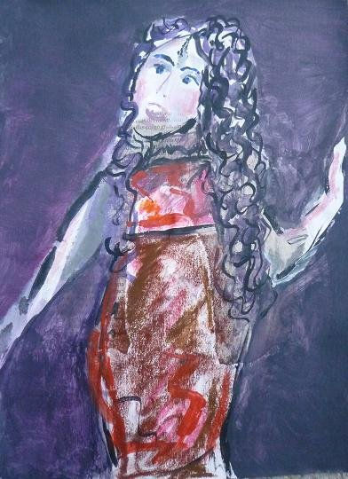 Sara Brickman Mixed media Paper Figure Painting