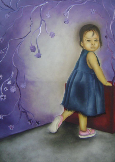 azul Oil Canvas Figure Painting