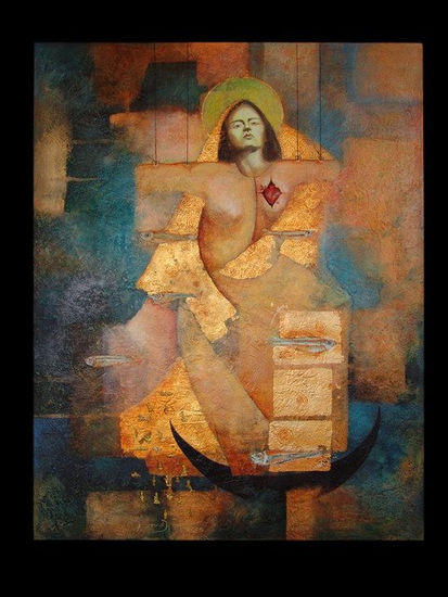 De la série "virgenes" Oil Canvas Figure Painting