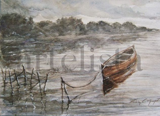 La Barca I Watercolour Paper Marine Painting