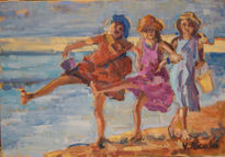 "Niñas junto al mar"