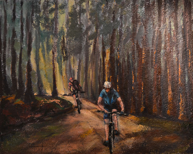 POR EL BOSQUE EN BICI