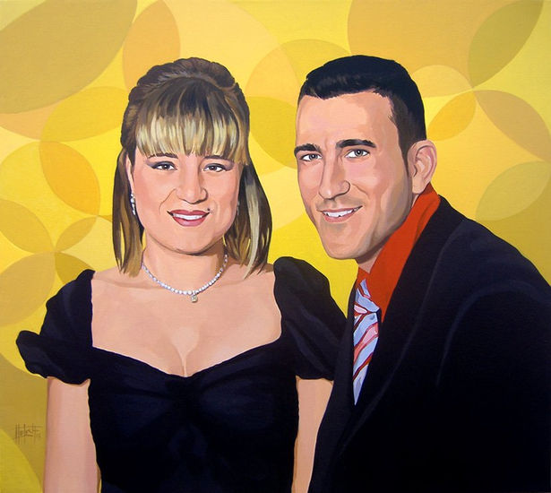 matrimonio pop 1 Acrylic Canvas Portrait