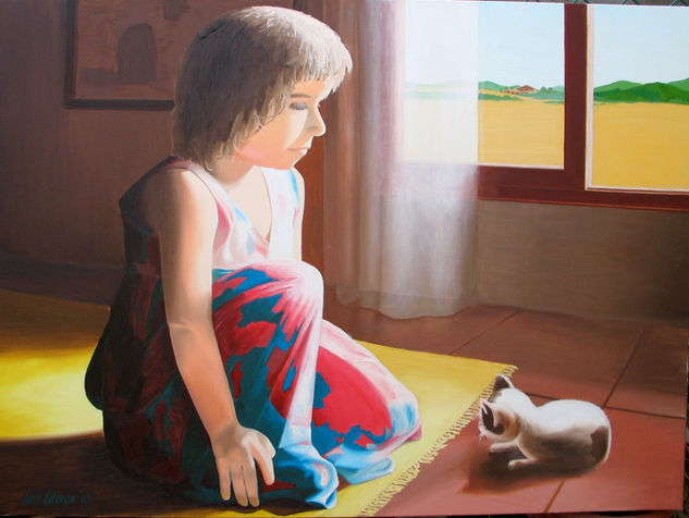 Contemplación Oil Canvas Figure Painting