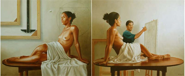 El arte de observar Oil Canvas Nude Paintings