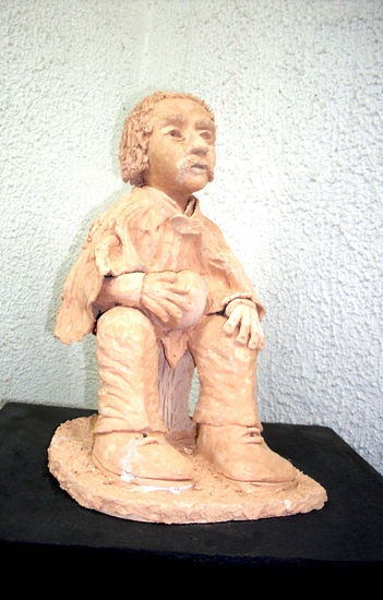 Viejo con Cantaro Cerámica Figurativa