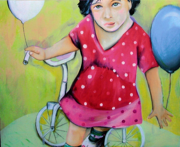 niña con globos