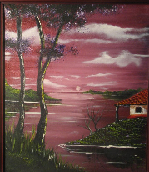 caprichoso atardecer Oil Canvas Landscaping