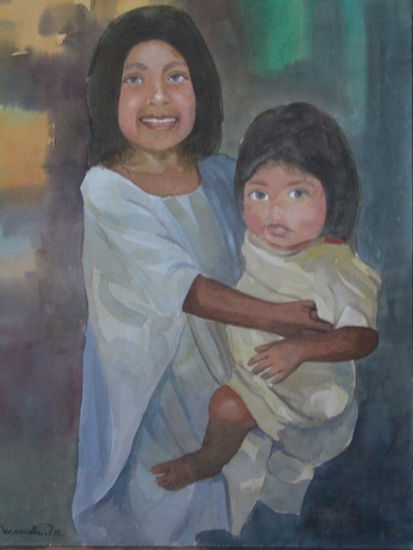 Hermanitas Watercolour Paper Portrait