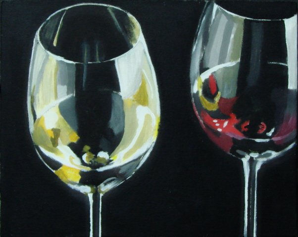 Tinto ó blanco? Acrylic Panel Still Life Paintings