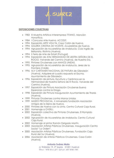 CURRICULUM EXPOSICIONES COLECTIVAS 