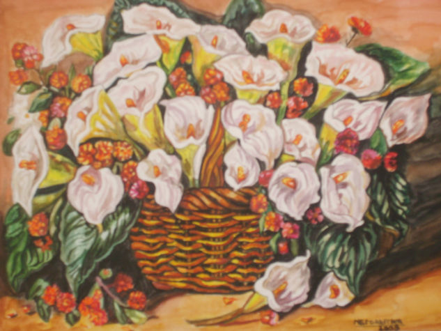 cesta de flores 